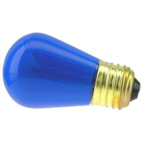 Novelty Lights, Inc. 11watt S14 Commerical Grade S14 Ceramic Replacement Bulbs, E27 Medium Base, 11 Watt, 25 Pack (Blue)…