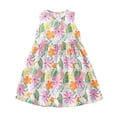 thumbnail image 1 of Robes Petite Fille Été Sans Manches Imprimé Dessin Animé Robe Princesse en Coton Robe de Demoiselle d'Honneur, Taille 2-3, 1 of 6
