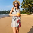 thumbnail image 3 of KLL Floral Leopard Butterflies Pattern Womens Summer Dresses 2025,Loose Round Neck Sleeveless Sundresses Tank Dresses with Pockets, 3 of 7