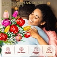 thumbnail image 4 of OKKIDY Red Rose Tulips ABS Flower Bouquet Building Blocks - Compatible with Lego, Valentine's Day Gift for Adults, Home Office Decor, No Vase(680 Pcs), 4 of 8