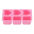 thumbnail image 4 of Suministros de cocina, molde para pastel con forma rectangular de corazón de 6 rejillas, rendimiento confiable, 4 of 8