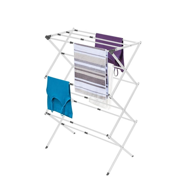 Tendedero BLACK+DECKER de 3 niveles extensible y plegable, color blanco