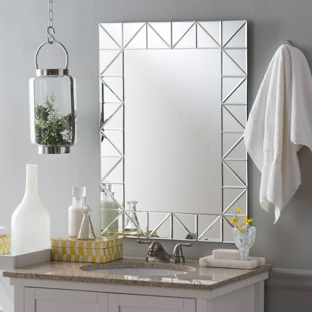 Decor Wonderland Miami Contemporary Modern Bathroom Mirror Walmart