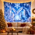 thumbnail image 3 of White Owl and Stag in Glowing Snowy Forest at Night, Mystical Fantasy for Animal Lovers, Enchanted Winter Woodland Art, Christmas Gift Tapestry Wall Hanging for Bedroom and Living Room, 3 of 7