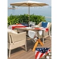 thumbnail image 6 of 60x102 Inch Outdoor Tablecloth with Umbrella Hole Zipper Rectangle American Flag Golf Rectangular Tablecloths Outside Waterproof 4th of July Farmhouse Vintage Wood Grain Patio Table Cover for Picnic, 6 of 8