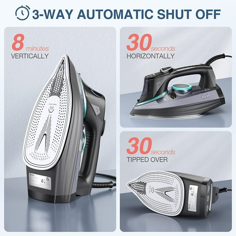 2400W MPP+ Steam Iron with Auto Shutoff and Ceramic Soleplate