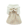 thumbnail image 1 of CSChome Pet Dress Plaid Pattern Pet Plaid Pattern Dog Princess Winter Warm Pet Supply, 1 of 7