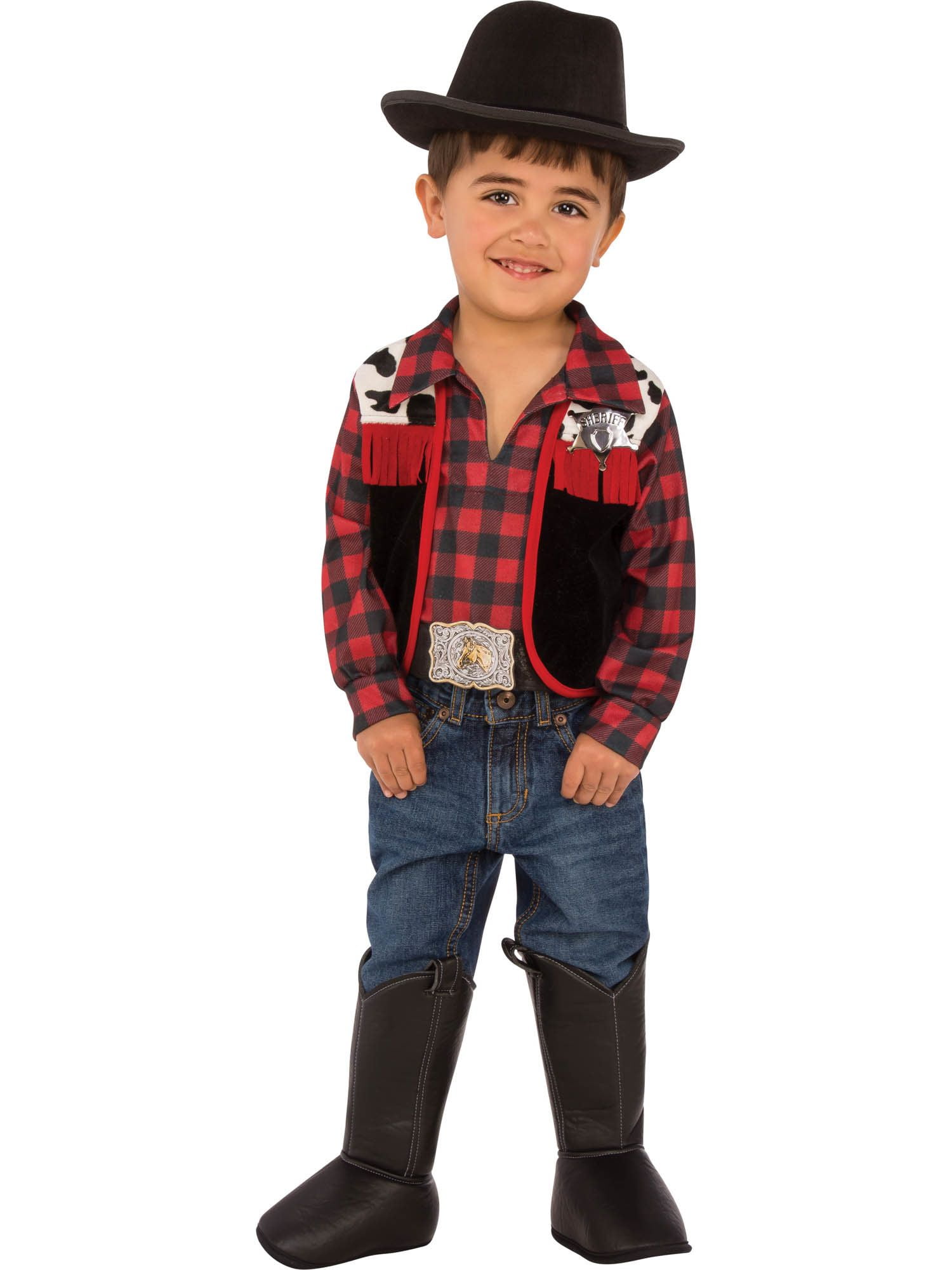 Cowboy Red Black CHILD Boys Costume NEW Western 