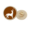 thumbnail image 1 of Broche Ronde en Métal Doré avec Épingle et Pince, 1 of 3