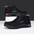 thumbnail image 3 of Men's Slip on Business Casual Shoes Wide Toe Box Orthopedic Ankle Boots Non Slip Walking Sneakers with Arch Support Black Size 9.5, 3 of 5