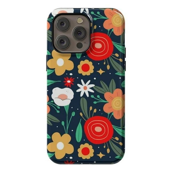 ArtsCase AC-02229178 StrongFit Designer Cases for iPhone 14 Pro Max, Orange - Wild Flowers
