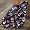 thumbnail image 2 of Chririnla Womens Flip Flops Hibiscus Flower Skull Print Comfortable Slip On Yoga Mat Thong Sandal Arch Support Non-Slip Indoor Bathroom Shower Shoes, 2 of 7