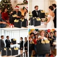 thumbnail image 6 of 3 Pack  Black  Bags with Handles - Includes 9 Tissue Papers, 16x6x12 Inches for Men Birthday Party, Wedding, Shopping Business, Easter, Holidays, Father's Day, Mother's Day ( - 3 count), 6 of 6