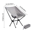 thumbnail image 2 of Folding Camping Chair Portable Outdoor Lawn Seat with Carry Storage Bag, Lightweight Foldable Chair for Picnic Hiking Beach Fishing Travel Backyard Patio Outdoor Relaxing, 2 of 7