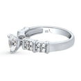 thumbnail image 3 of BERRICLE Sterling Silver Solitaire Wedding Engagement Rings 0.7 Carat Heart Shaped Cubic Zirconia CZ Heart Ring for Women, Rhodium Plated Size 5, 3 of 9