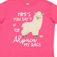 thumbnail image 4 of Inktastic Mimi's You Say Alpaca My Bags Boys or Girls Toddler T-Shirt, 4 of 5
