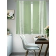 thumbnail image 4 of Sage Green Sheer Curtains 72 Inch Length 2 Panels Set for Living Room/Bedroom, Farmhouse Sage Green White Striped Semi Curtain Sheers Drapes Rod Pocket Curtains Window Treatment Set 52''x72''x2, 4 of 7