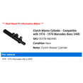 thumbnail image 2 of Clutch Master Cylinder - Compatible with 1974 - 1976 Mercedes-Benz 240D 1975, 2 of 2