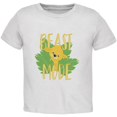

Beast Mode Cute Lion Cub Toddler T Shirt White 2T
