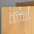 thumbnail image 5 of Over the Door Hooks Heavy Duty Hooks for Hanging No Punch Back Door Coat Hooks Thick Mounted Shelves Towel Racks for Living Room Bathroom,Bedroom,Kitchen Hanging Clothes,Towels,Hats,Coats,Bags, 5 of 6