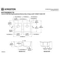 thumbnail image 2 of Kingston Brass KGT33229D28 Petra Galley 33-Inch Cast Iron Self-Rimming Double Bowl Drop-In Kitchen Sink (2-Hole) with Basket Strainers x 2 in White/Brushed Nickel, 2 of 4