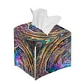 thumbnail image 6 of ZUXONGSY Marble Print Square Tissue Box Cover PU Leather Tissue Cube Box Cover Stylish Tissue Box Cover Easy to Clean Tissue Organizer Case for Bathroom,Car,Bedroom, Hotel, Office, 6 of 7