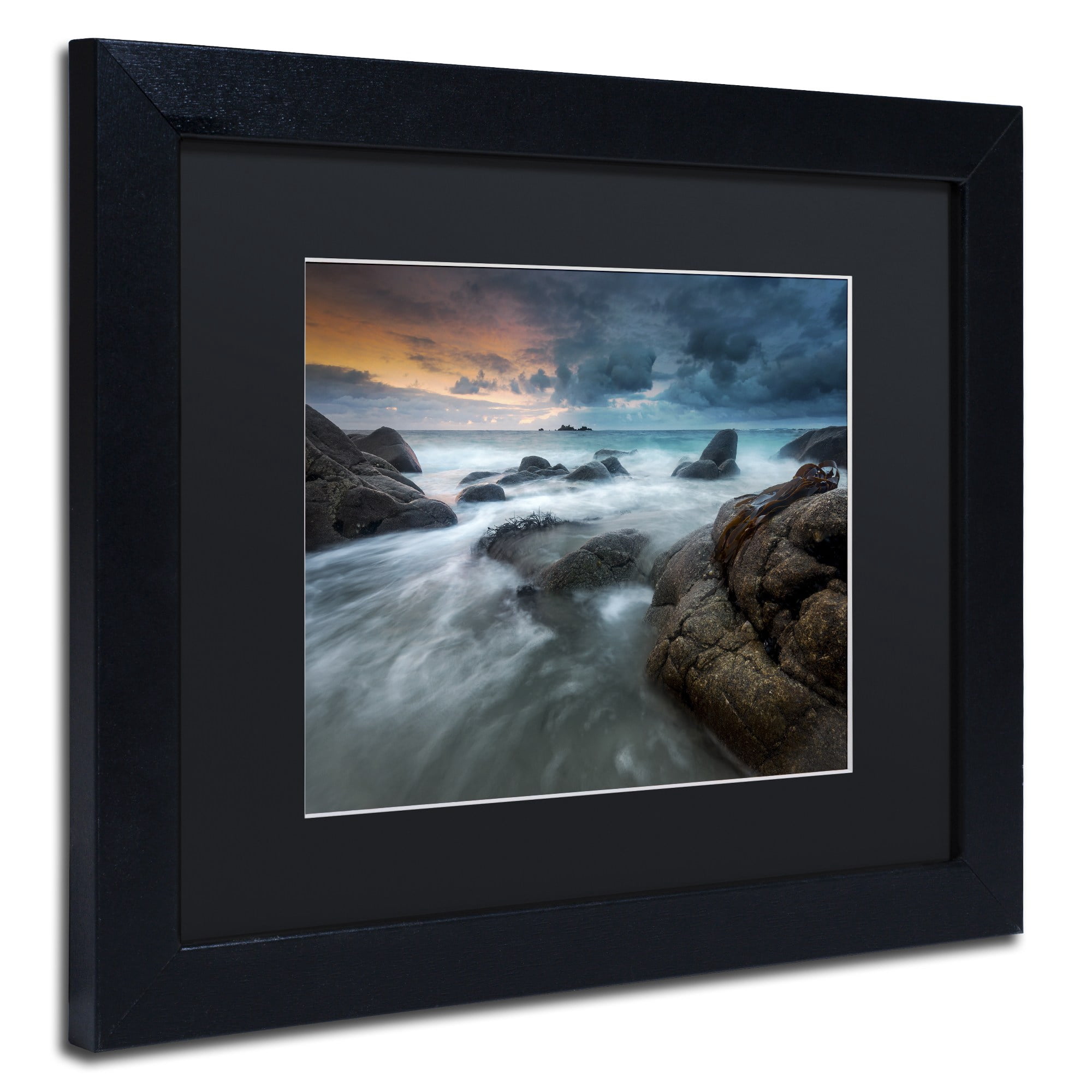 Trademark Fine Art "Brittany" Canvas Art by Mathieu Rivrin, Black Matte, Black Frame