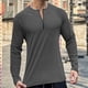 thumbnail image 3 of pstuiky Camisas de invierno de manga larga para hombre, Camisa blusa de cuello redondo con cremallera de color liso para hombre camisetas de hombre m, 3 of 3