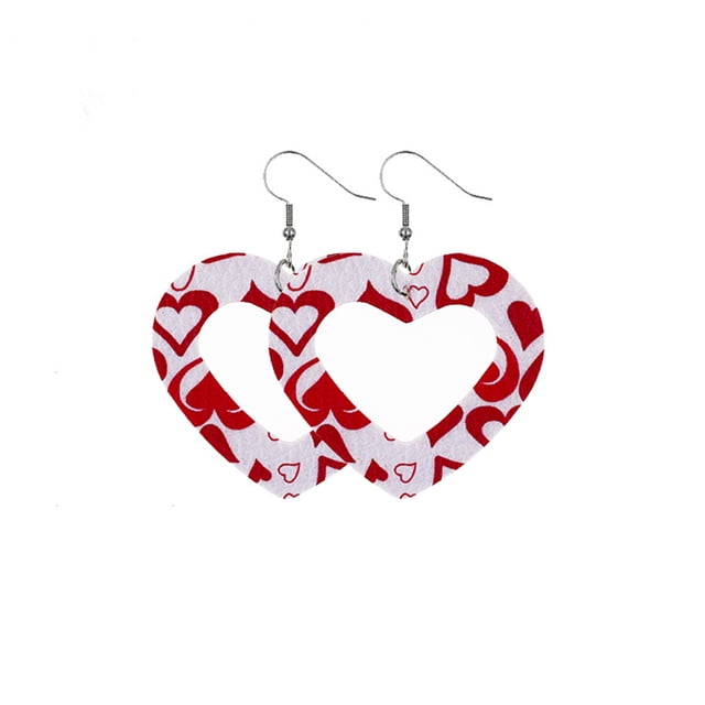 Sonducket Pendientes de cuero en forma de corazón, colgante de oreja, aro exagerado, pendiente colgante hueco, regalo del Día de San Valentín, favores Ropa, zapatos y accesorios Miscelánea tipo 12 Sonducket AP010114-12