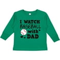 thumbnail image 3 of Inktastic I Watch Baseball with My Dad Boys or Girls Long Sleeve Toddler T-Shirt, 3 of 5