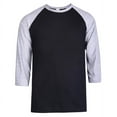 thumbnail image 2 of TheLovely Men's 3/4 Sleeve Crew Neck Raglan Jersey Baseball Tee Shirts (Single and Multi Packs Available), 2 of 2