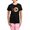 With Pink Camo Pant, variant on - Happy Yule Pajamas - Women's Short Sleeve Print T-Shirt and Pants Dark Cotton Pajama Set