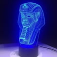 thumbnail image 3 of YSTIAN Egypt Pharaoh Shape 3D Illusion Led Night Light 7 Light Colors Table Lamp USB Led Luminaria 2018 Classic Gift Decoración De Dormitorio De Luz De Noche Led, 3 of 9