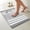 Gray, variant on Striped Thick Fluffy Microfiber Bathroom Rug, Non Slip Latex Absorbent Gradient Stripe Bath Mat for Shower Entry Floor