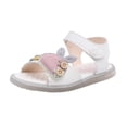 thumbnail image 2 of UTTOASFAY Toddler Shoes Toddler Infant Kids Baby Girls Cute Shoes Soft Princess Shoes Beach Sandals Beige 2-2.5Years, 2 of 7