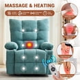 thumbnail image 5 of Ataucjin Swivel Rocker Recliner Chair Rocking Recliner Chair with Massage and Heat, Rocker Recliners for Small Spaces, Nursery Massage Rocking Chairs Oversize Ergonomic Lounge Single Sofa with Side Po, 5 of 6