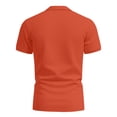 thumbnail image 6 of Domzest Mens Big & Tall Polo Shirt Short Sleeve Button Up Lapel Collar Quick Dry Golf Top Classic Breathable Solid Work Shirts Orange 3XL, 6 of 9