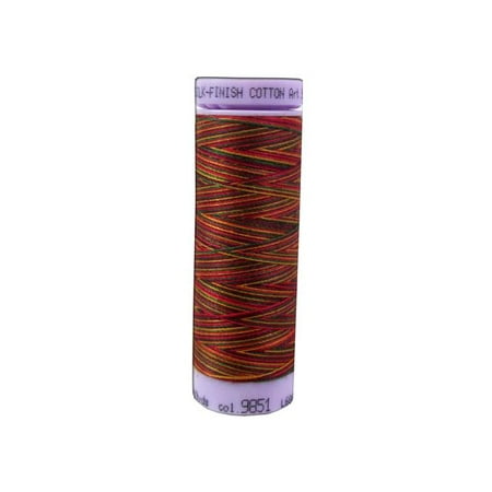 Poppies Thread - Mettler Silk Fin Cotton #50 109yd Multi Poppy Grdn