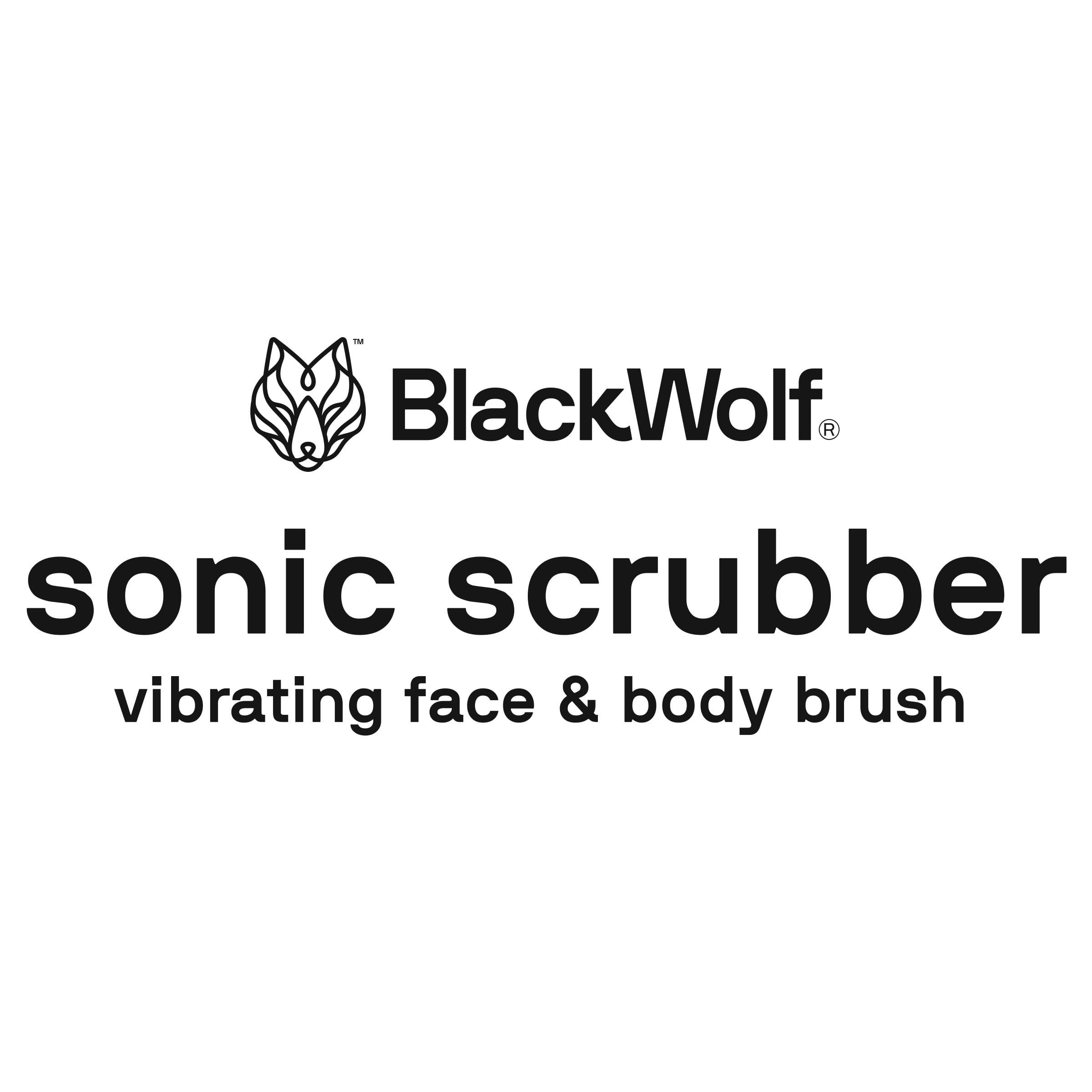 Black Wolf Vibrating Face and Body Brush, Sonic Scrubber Pro - Water  Resistant, 4 Settings, 2 Speeds & 2 Modes, Massage Brush with Charcoal  Infused
