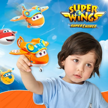 Super Wings - Transforming Toy Figure Sunny | 5" Scale | Season 5 New Character | Plane to Bot in 10 Steps | Flying Airplane Birthday Gifts for 3 4 5 Year Old Boys and Girls | Fun for Preschool Kids