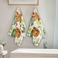 thumbnail image 4 of Watercolor Halloween Pumpkin Hand Towels for Bathroom, Fall Maple Leaf Floral Kitchen Towel 2 PCS Ultra Soft and Highly Absorbent Decorative Fingertip Face Bath Towels for Spa & Hotel, 28.3"x 14.4", 4 of 5