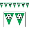 Soccer Ball Pennant Banner Party Accessory (1 count) (1/Pkg)