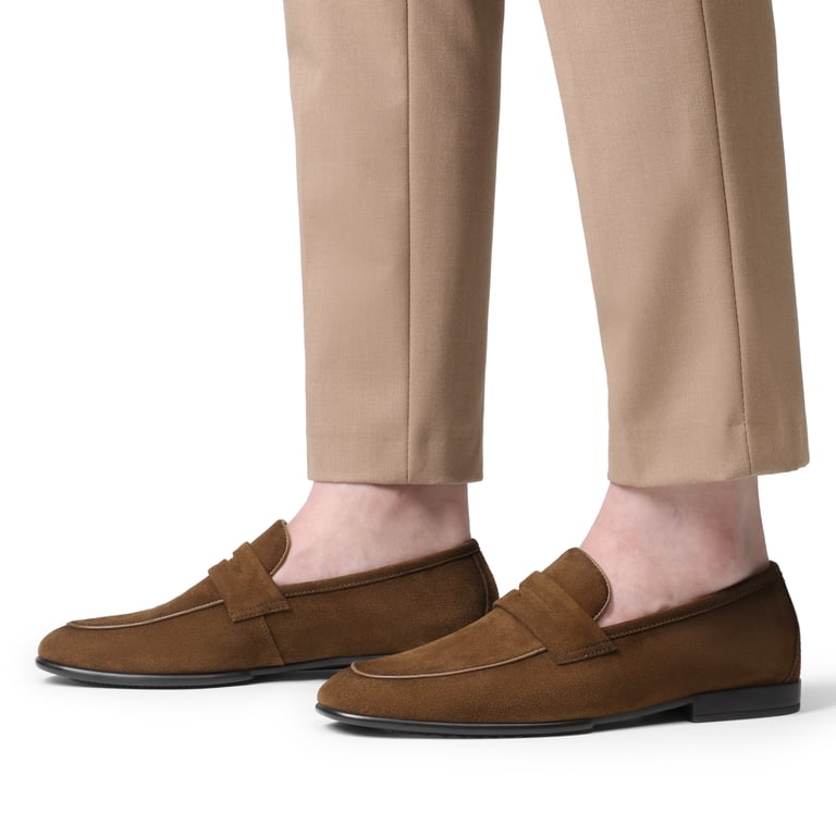 mens brown leather dress loafers Sophisticated Brown Leather Penny Loafers for Business & Casual Wear main image 0