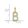 thumbnail image 2 of Auriga Fine Jewelry 10K Yellow Gold Diamond Letter B Initial Pendant for Women (W - 6.5 inch), 2 of 6