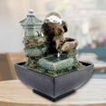 thumbnail image 2 of Tabletop Water Decorative Waterfall Fountain Waterfall Scene Tabletop Feng Shui Meditation Waterfall Fountain Indoor Decoration Crafts Style 3, 2 of 8