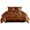 Copper, variant on Jay 7 Piece Queen Comforter Set, Polyester Velvet, Deluxe Texture Copper- Saltoro Sherpi