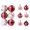 Red, variant on VBVC 6Pcs Christmas Balls Colored Christmas Ornament Ball Set