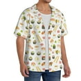 thumbnail image 4 of Disketp Men's Hawaiian Sushi and Rolls Print Shirts Button Down Holiday Beach Shirts-Large, 4 of 7