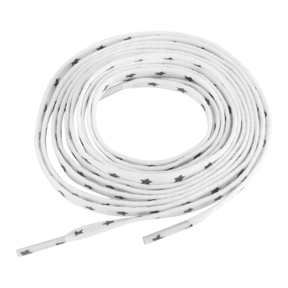 LABSERRON 1pair Unisex Reflective Flat Shoelaces Luminous Star Pattern For Sneakers Running And Night Visibility