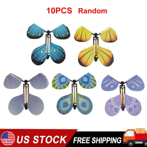 Flying Butterfly Surprise Greeting Card Book Magic Toy Fly Wind Up Magic Pr TYD 